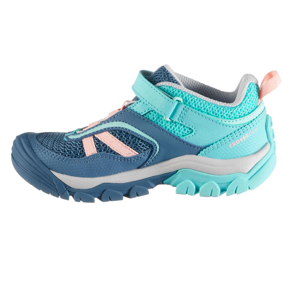 Wanderschuhe CROSSROCK Niedrig Klettverschluss Kinder Mädchen Gr. 24–34 türkis