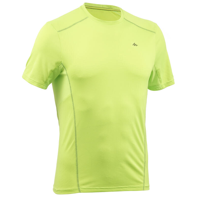 Camiseta Manga Corta de Montaña y Trekking Forclaz MH500 Hombre Verde