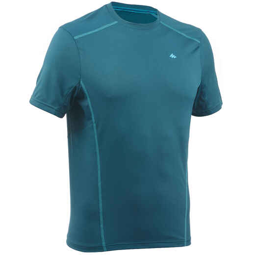 
      MH500 Men’s Short-Sleeved Mountain Hiking T-shirt - Blue
  