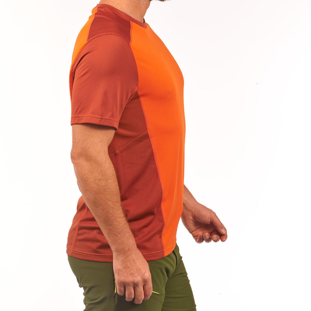MH500 vyriški trumparankoviai kalnų žygio marškinėliai, oranžinė