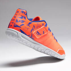 CLR 500 Kids Futsal Trainers - Rip-Tab, Orange/Blue