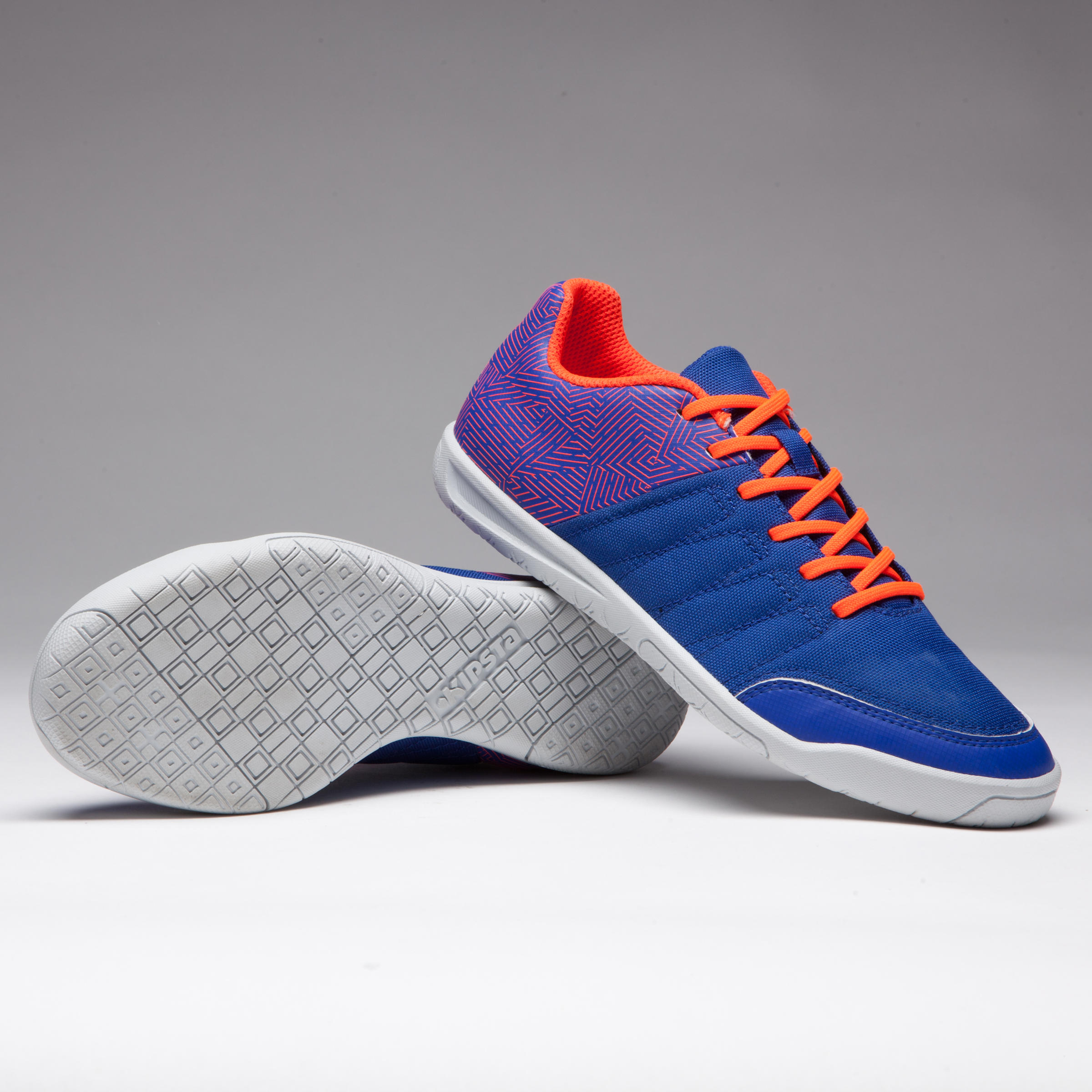 CLR 500 Kids Futsal Boots - Blue/Orange 13/13