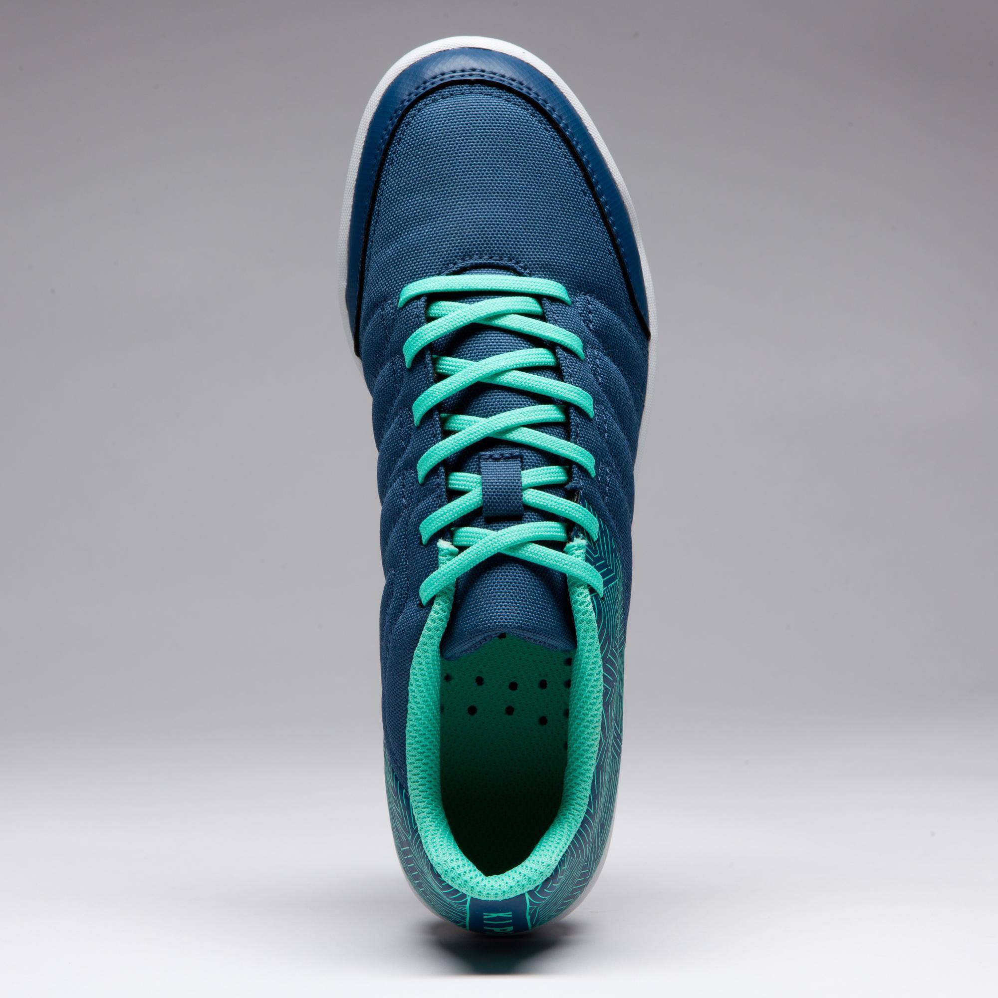 blue and green trainers