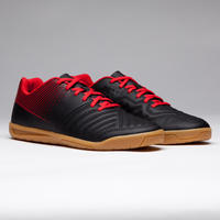 Chaussures de futsal enfant Agility 100 noire rouge