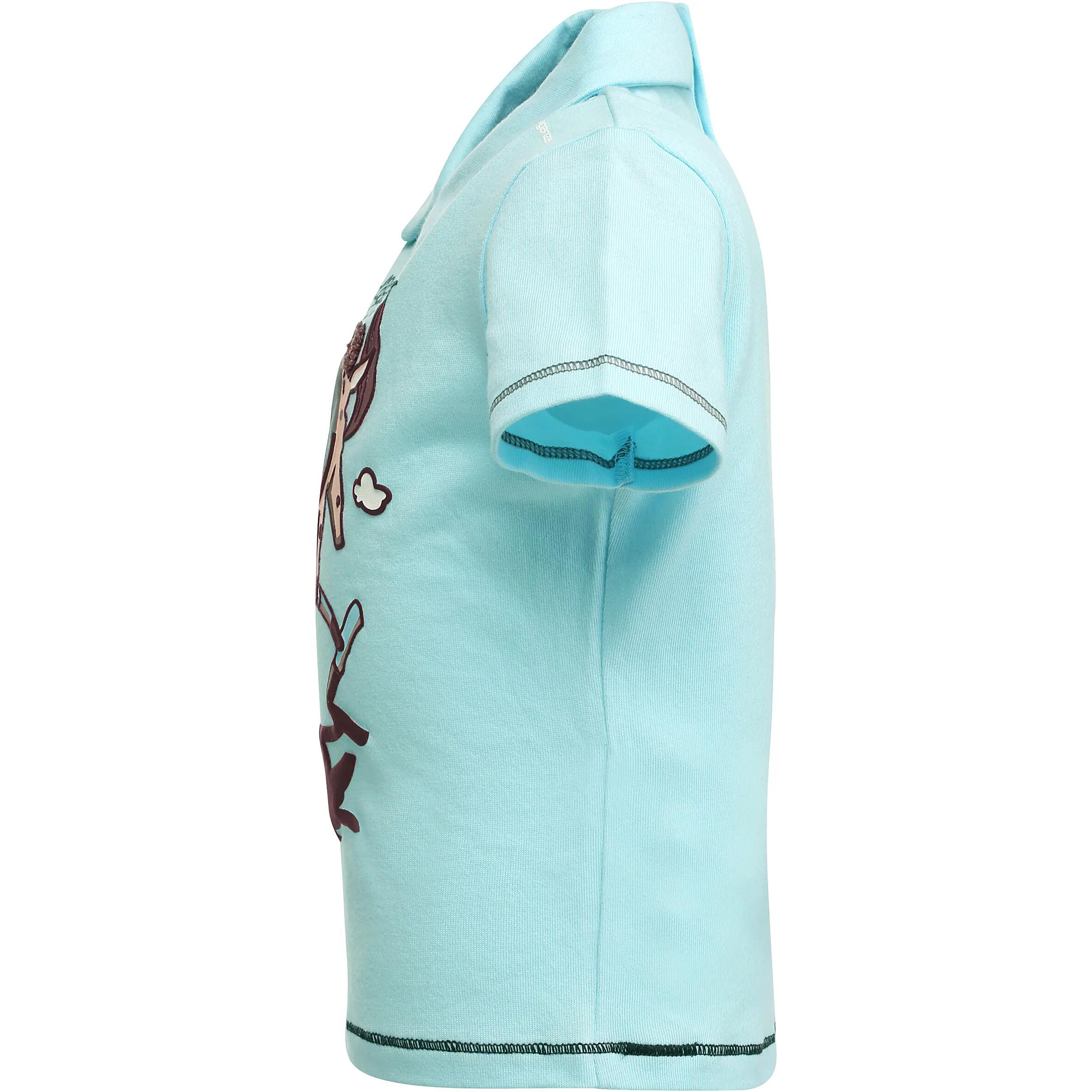 Baby Horse Riding Short Sleeve Polo Shirt - Sky Blue 5/10
