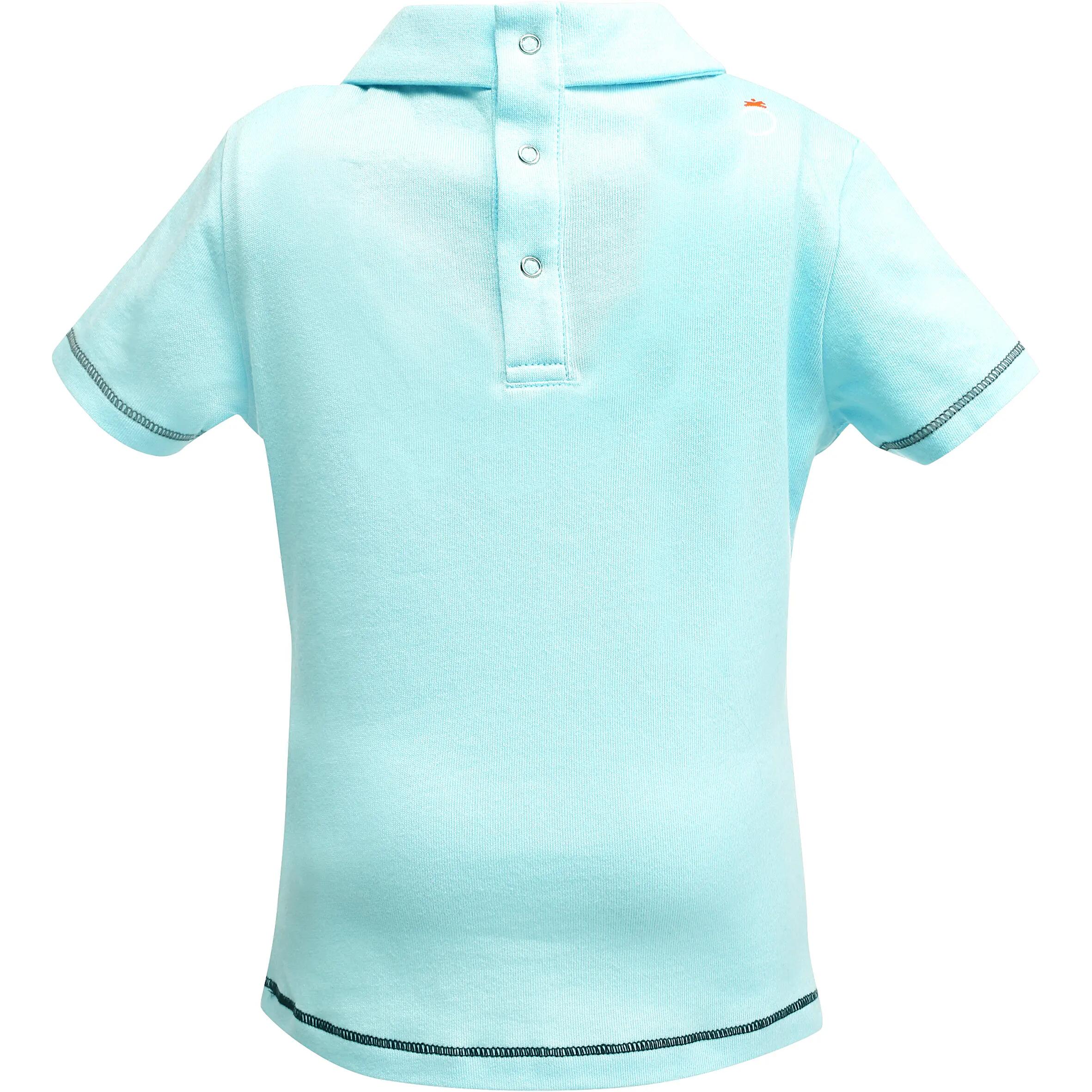 Baby Horse Riding Short Sleeve Polo Shirt - Sky Blue 4/10