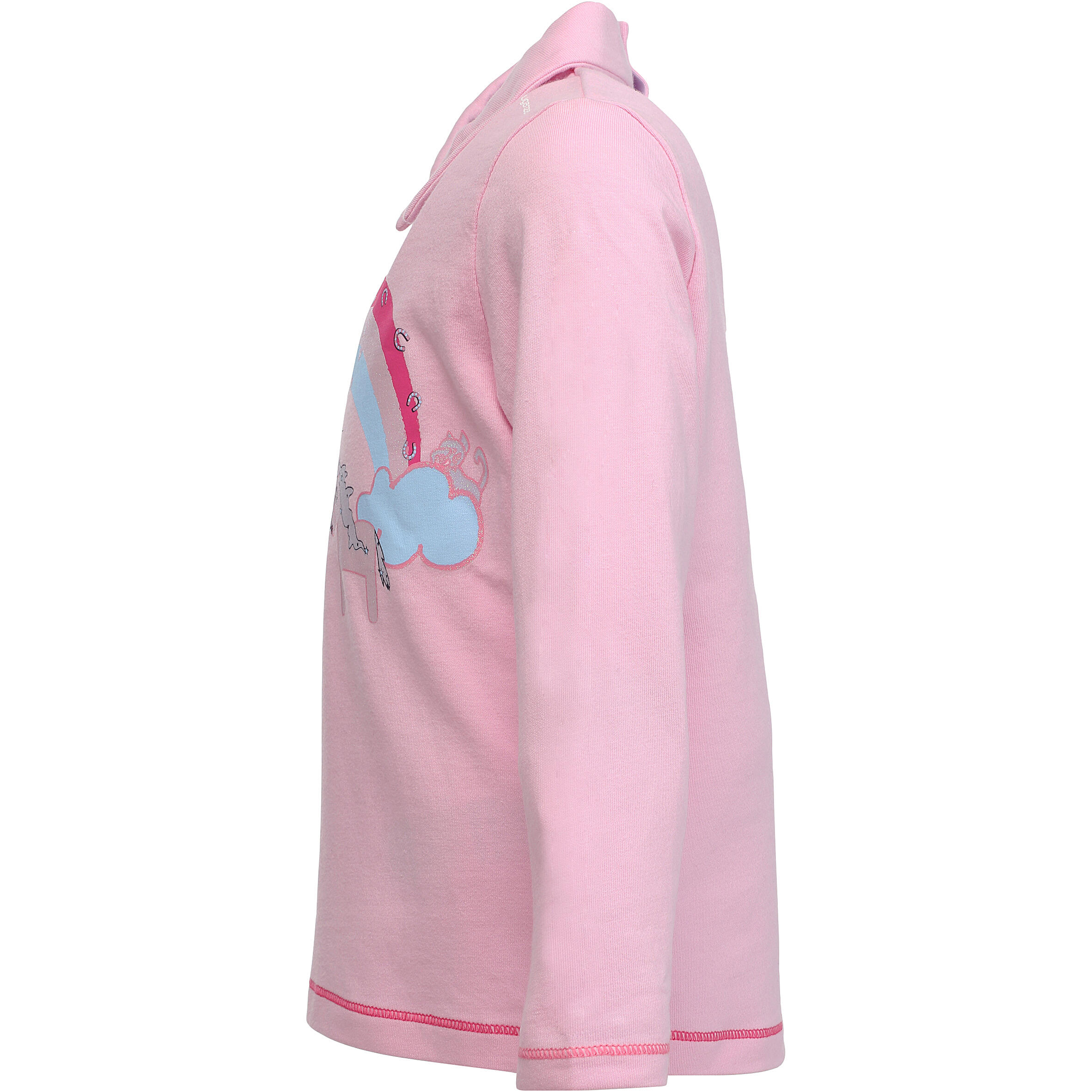 Baby Long-Sleeved Horse Riding Polo Shirt - Light Pink 5/11