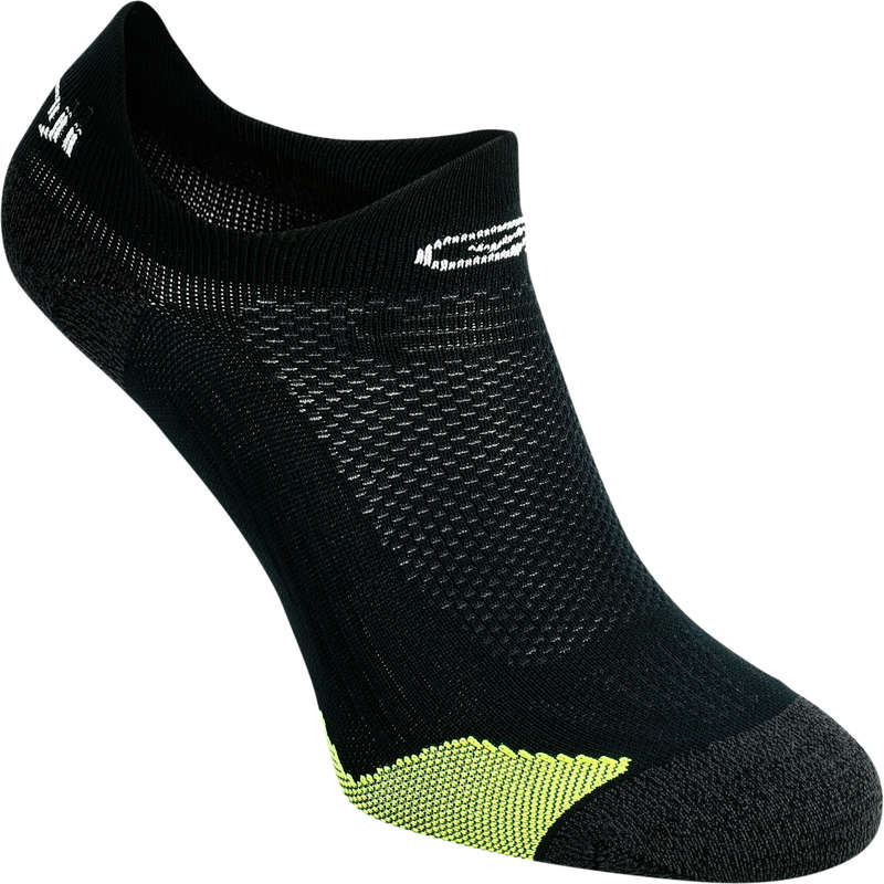 KIPRUN KIPRUN THIN INVISIBLE RUNNING SOCKS - BLACK/YELLOW...