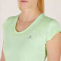 100 Women's Cardio Fitness T-Shirt - Mint Green