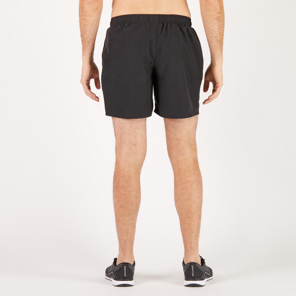 Sporthose kurz 100 Fitness Cardio Herren schwarz