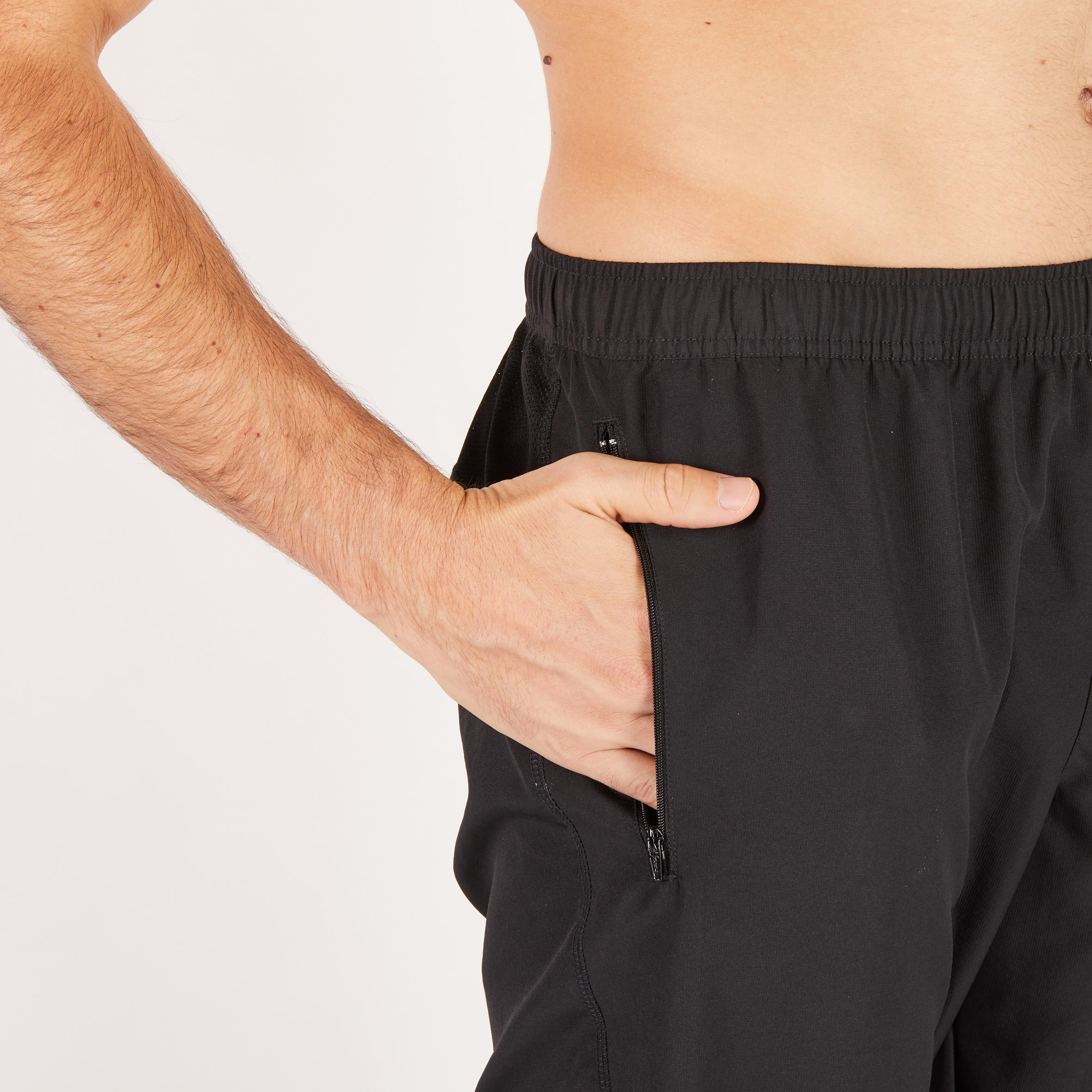 Men's Breathable Running Track Pants - BLACK