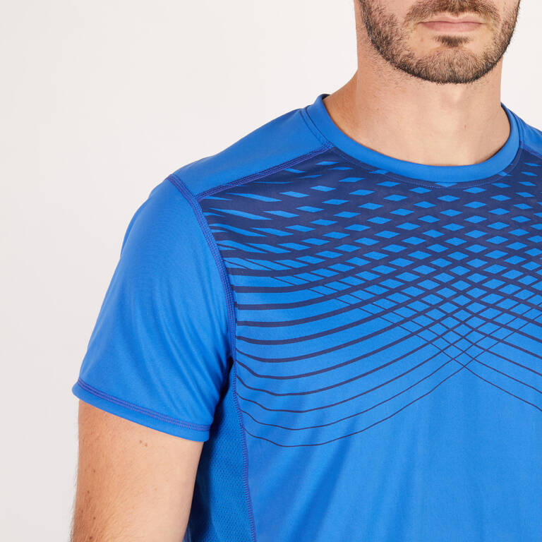 FTS120 Fitness Cardio T-Shirt - Printed Blue N°2