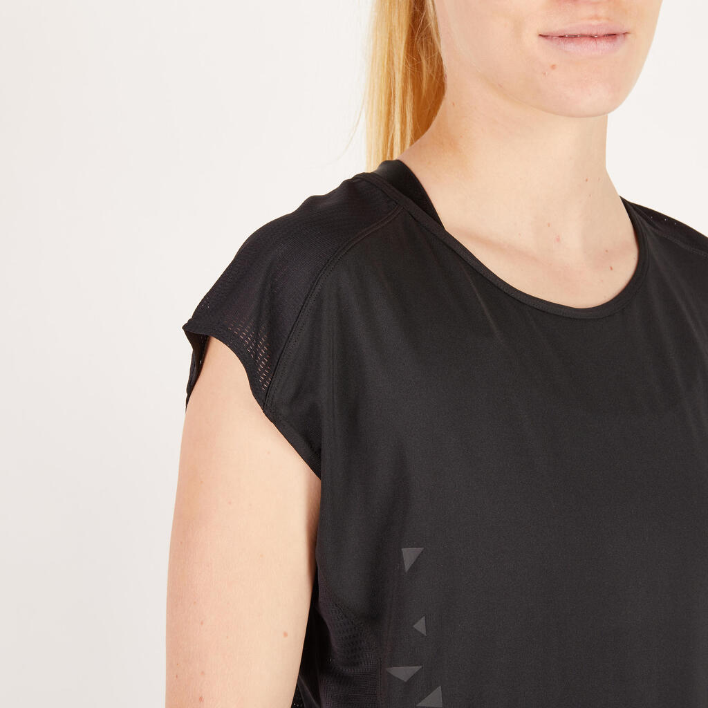 T-Shirt Loose 120 Fitness Cardio Damen koralle
