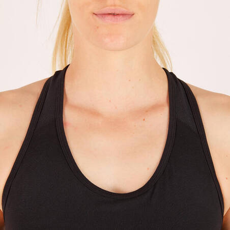 100 Women's Fitness Cardio Training Sports Bra - Black