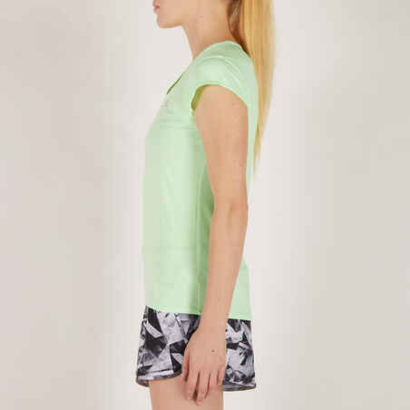 100 Women's Cardio Fitness T-Shirt - Mint Green