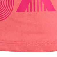 100 Baby Short-Sleeved Gym T-Shirt - Pink Print