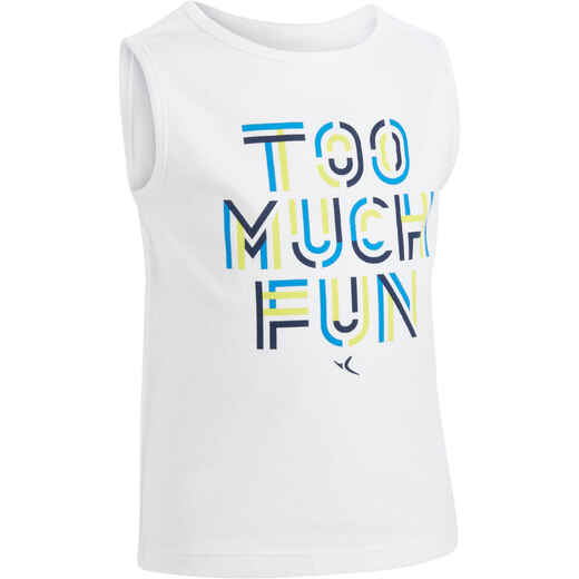 
      100 Baby Gym Tank Top - White Print
  