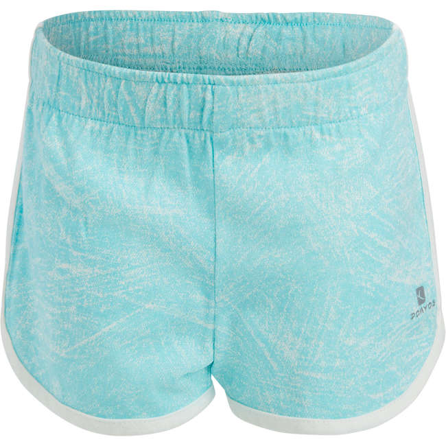DOMYOS 500 Girls' Baby Gym Shorts - Blue/White Print ...