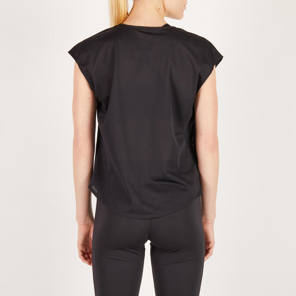 T-Shirt Loose 120 Fitness Cardio Damen koralle
