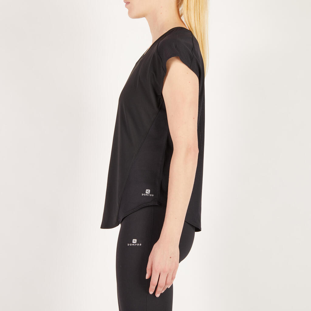 T-Shirt Loose 120 Fitness Cardio Damen koralle