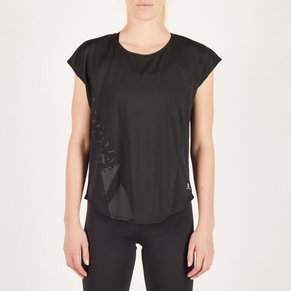 T-Shirt Loose 120 Fitness Cardio Damen koralle