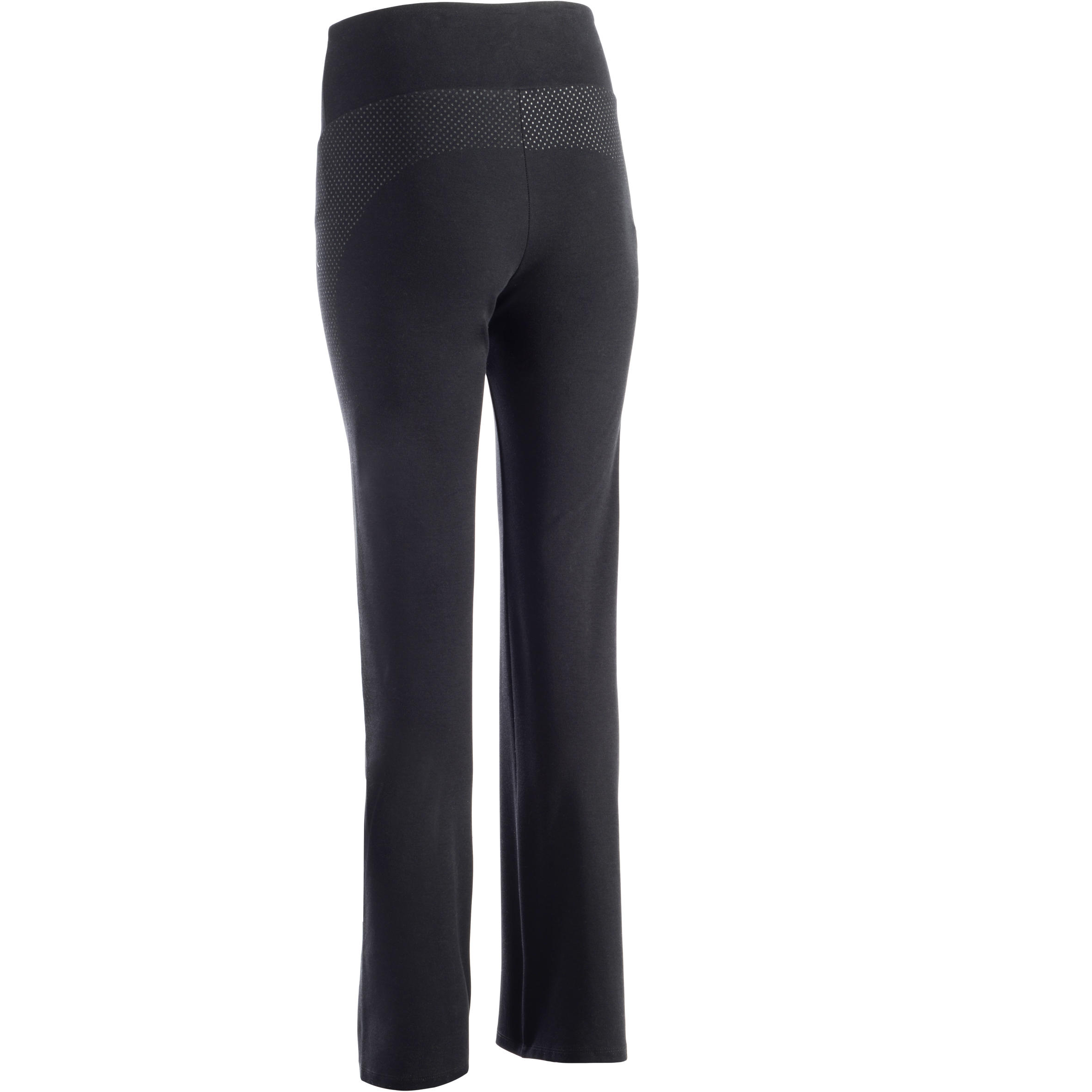 

900 Women's Regular-Fit Stretching & Pilates Leggings - Black -  By DOMYOS | Decathlon