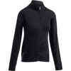 Sweat zippé col zippé droit femme avec poche - 100 noir