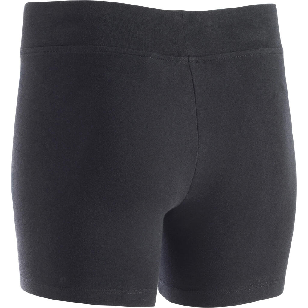 500 FIT+ מכנסיים קצרים גזרה צרה לכושר לנשים - שחור