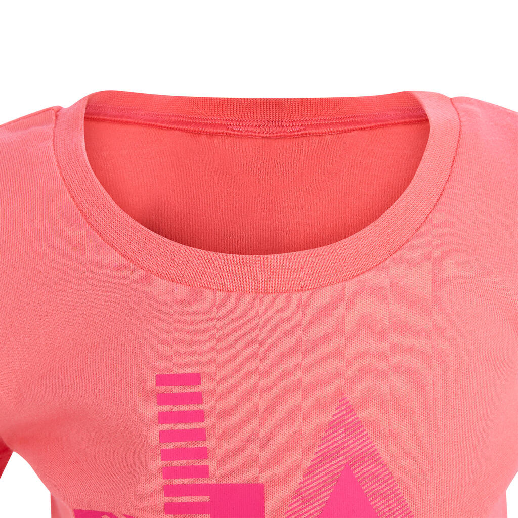 T-Shirt 500 manches courtes Gym Baby imprimé rose