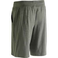 500 Regular-Fit Knee-Length Pilates & Gentle Gym Shorts - Khaki