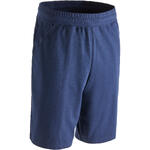 Nyamba Short 500 regular fit tot boven de knie pilates en lichte gym heren marineblauw