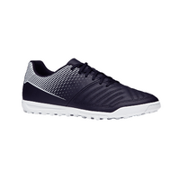 Chaussure de football adulte terrain dur Agility 100 TURF TF noire blanche