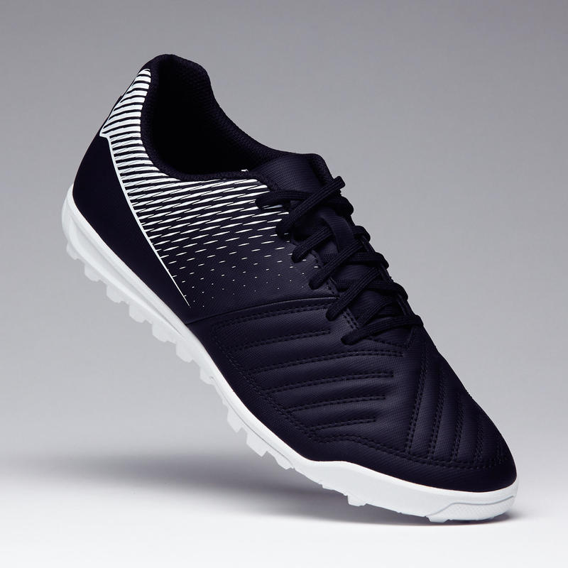Chaussure de football adulte terrain dur Agility 100 TURF TF noire blanche - Decathlon Cote d'Ivoire
