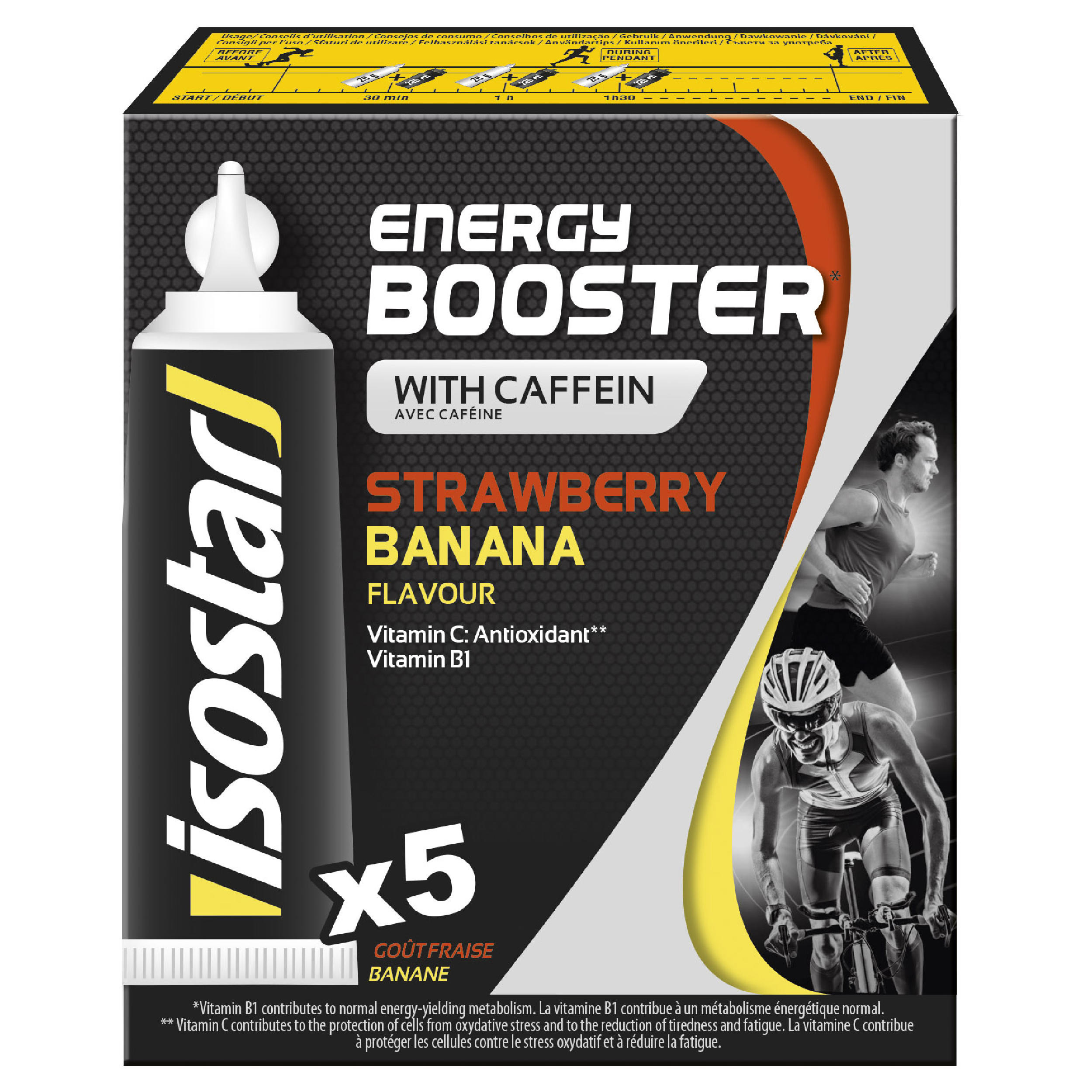 Gel énergétique ENERGY BOOSTER Fraise Banane 5x20g