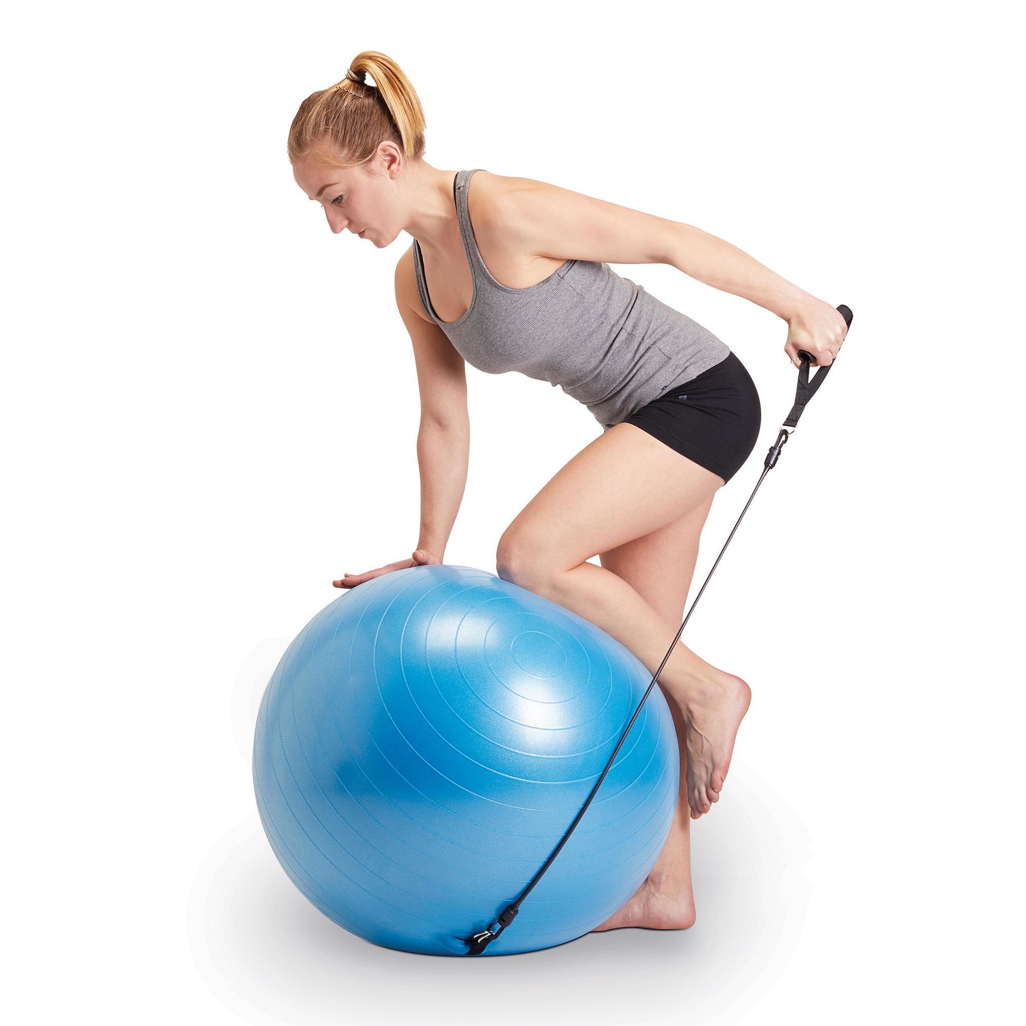 swiss ball 120 pilates medium elastice domyos by decathlon
