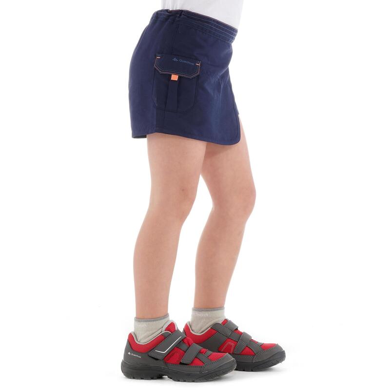 Jupe short de randonnée enfant fille Hike 100 marine