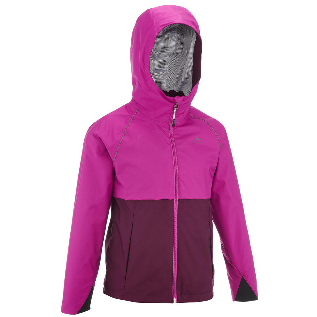 Wanderjacke MH500 wasserdicht Kinder Gr. 122–170 beige/rosa