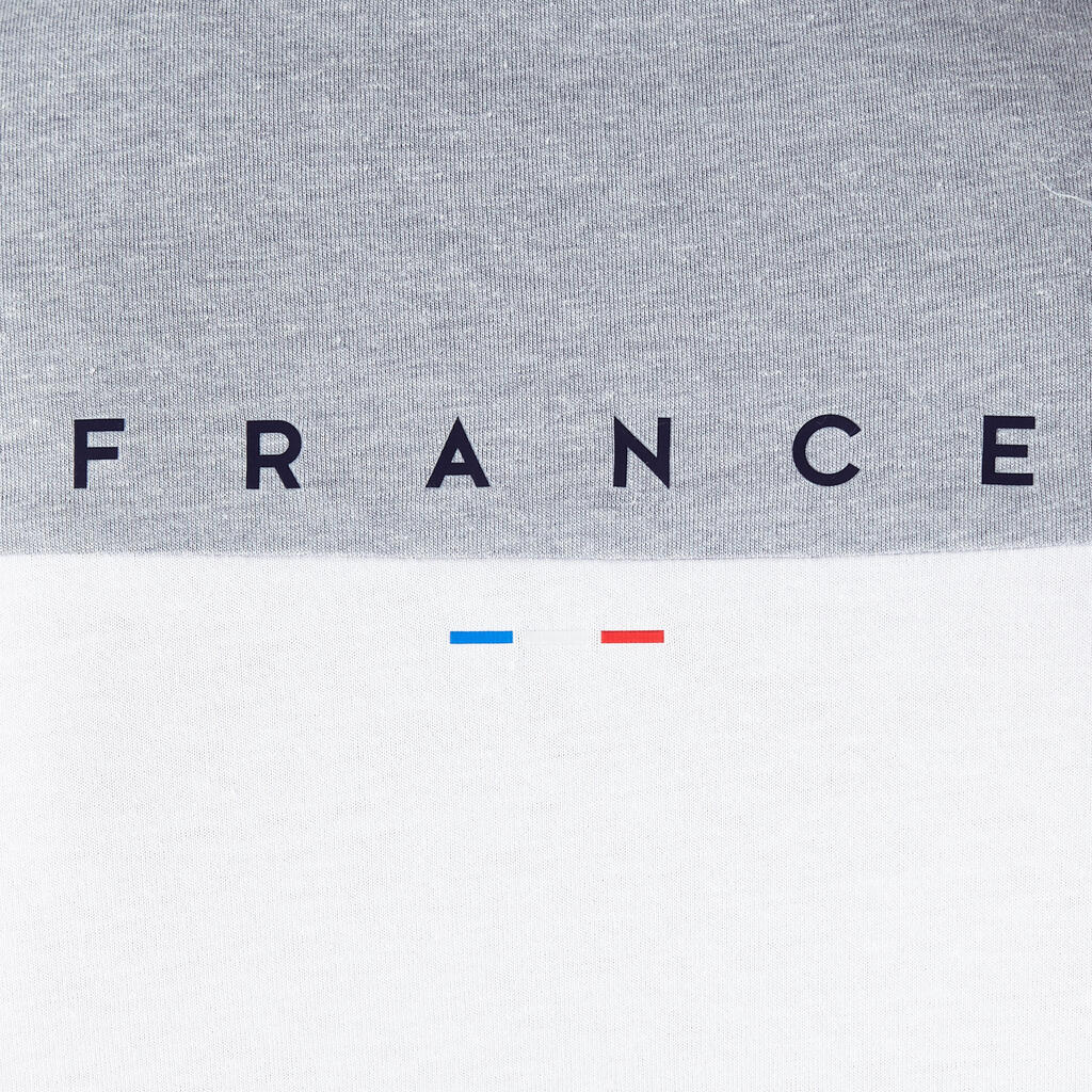 FF100 Adult Football T-Shirt France - White/Mottled Grey