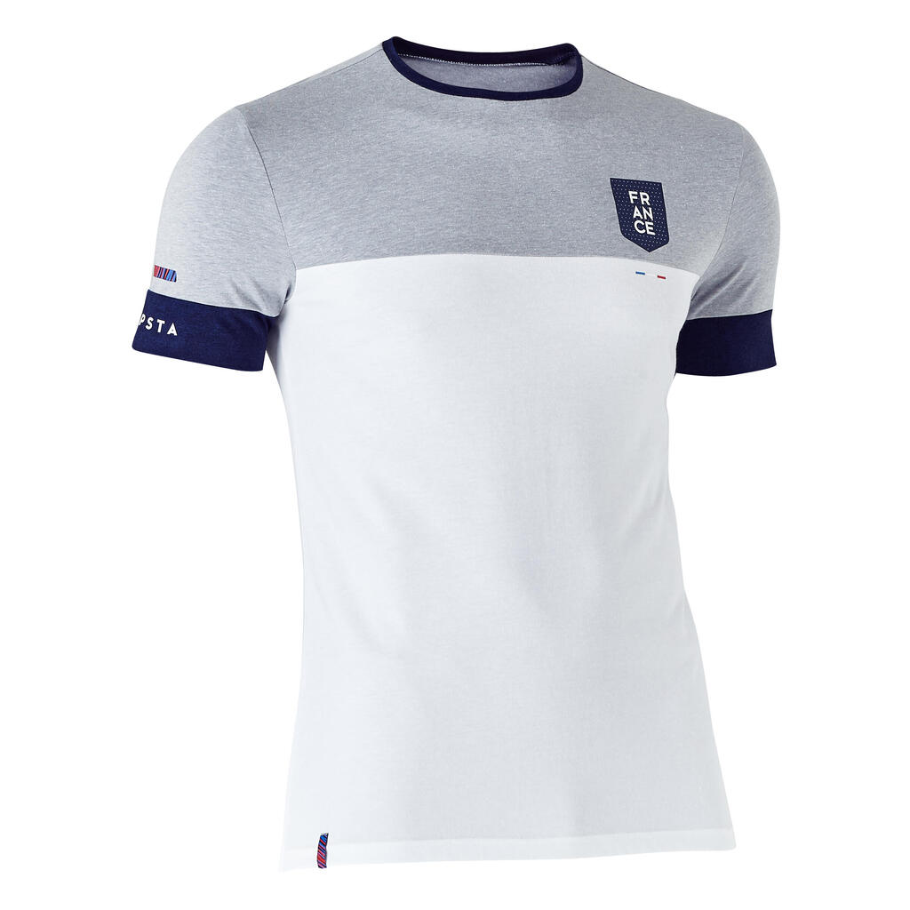 Fussballtrikot FF100 Frankreich Erwachsene weiß/grau