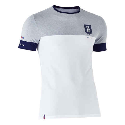 
      FF100 Adult Football T-Shirt France - White/Mottled Grey
  