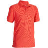 CORAL RED CHILD'S SHORT-SLEEVED GOLF POLO
