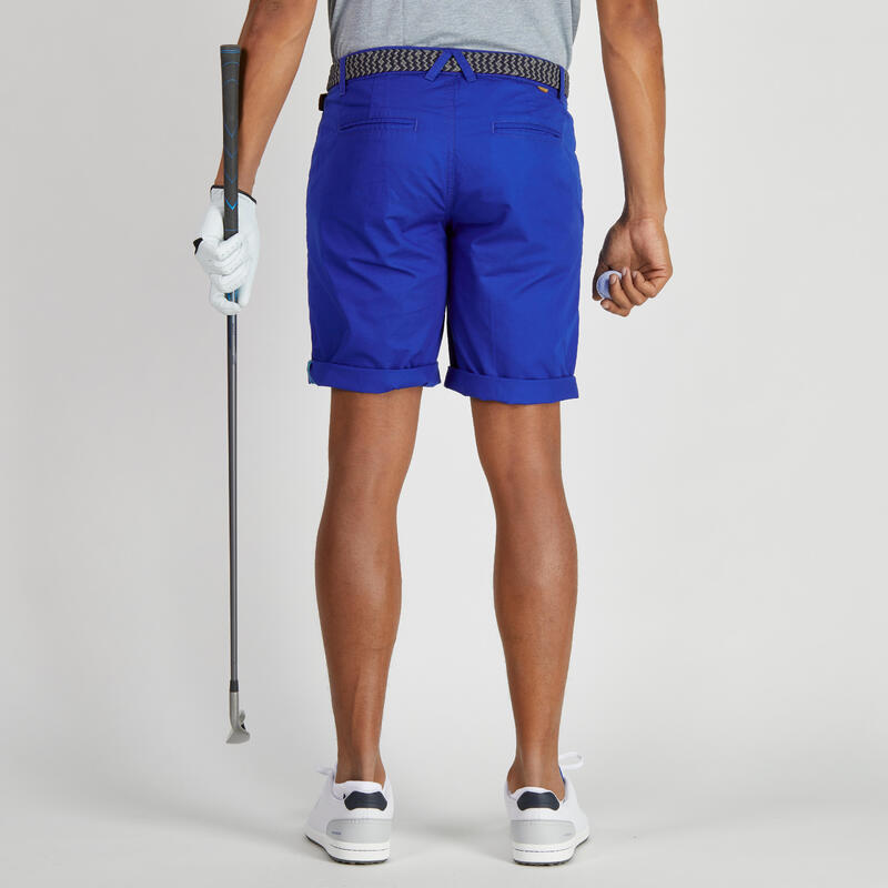 Bermuda de golf homme 500 temps chaud bleu foncé