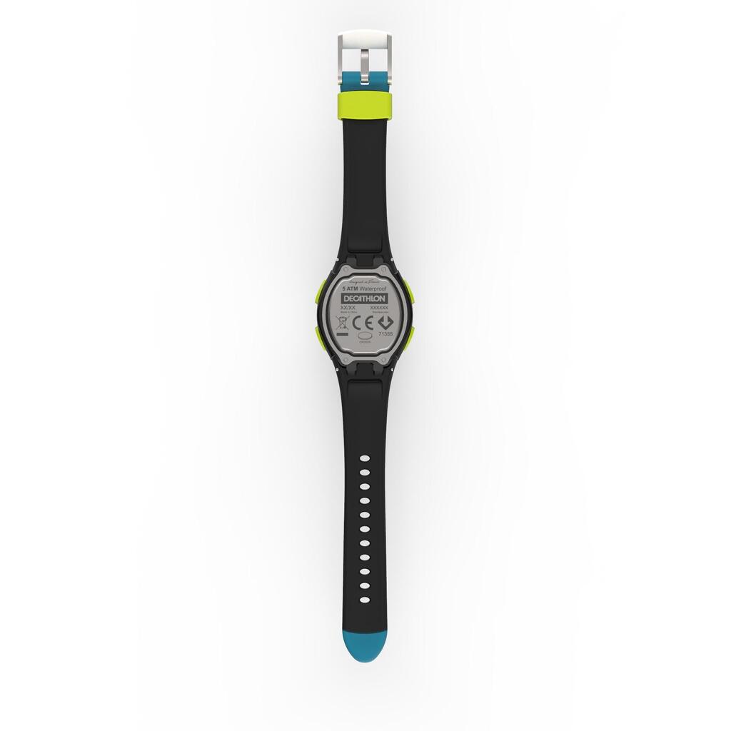 Montre chronomètre de course à pied W200 S bleu et orange