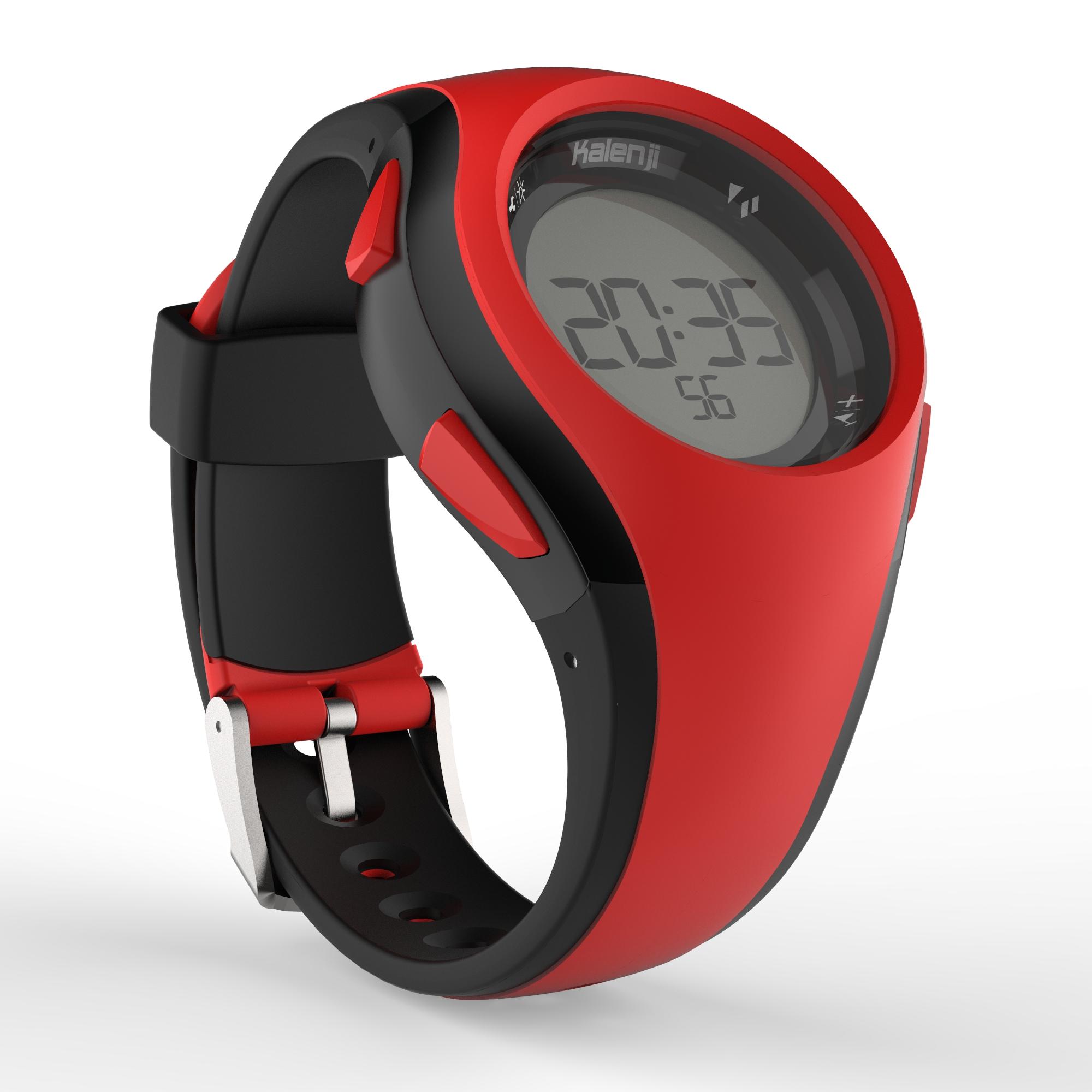 Hardloophorloge met stopwatch W200 M rood/zwart 9/10