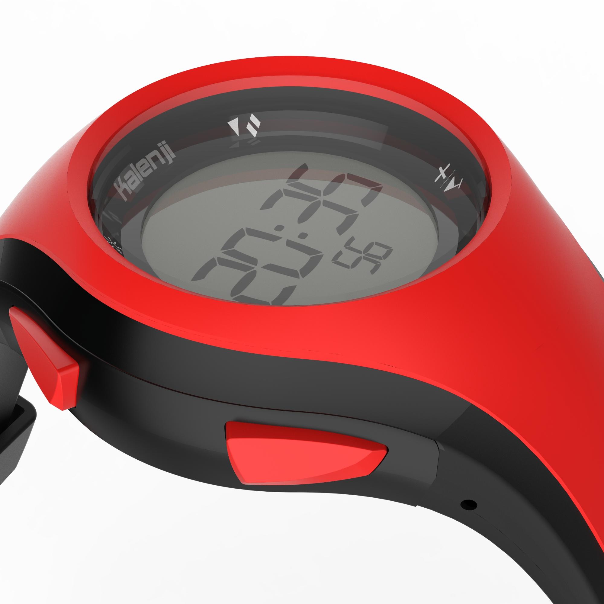 Hardloophorloge met stopwatch W200 M rood/zwart 10/10