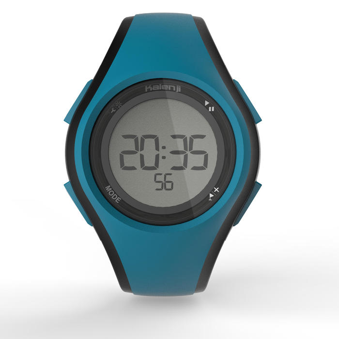 Kalenji Horloge met stopwatch W200 M blauw zwart Decathlon.nl