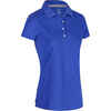 Polo majica za golf 500 za igranje po toplom vremenu kratkih rukava ženska plava