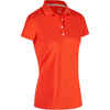 Golf Poloshirt 500 Kurzarm Damen rot