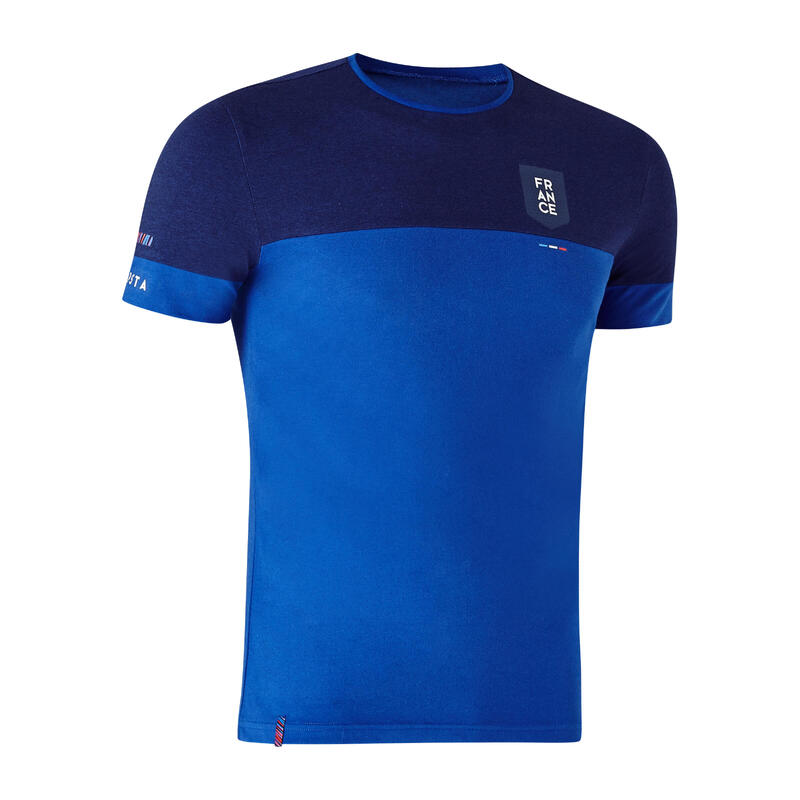 T-shirt de football adulte FF100 France bleu