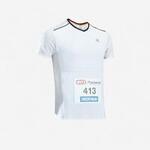 Kiprun Hardloopshirt met rugnummerhouder voor heren Kiprun wit